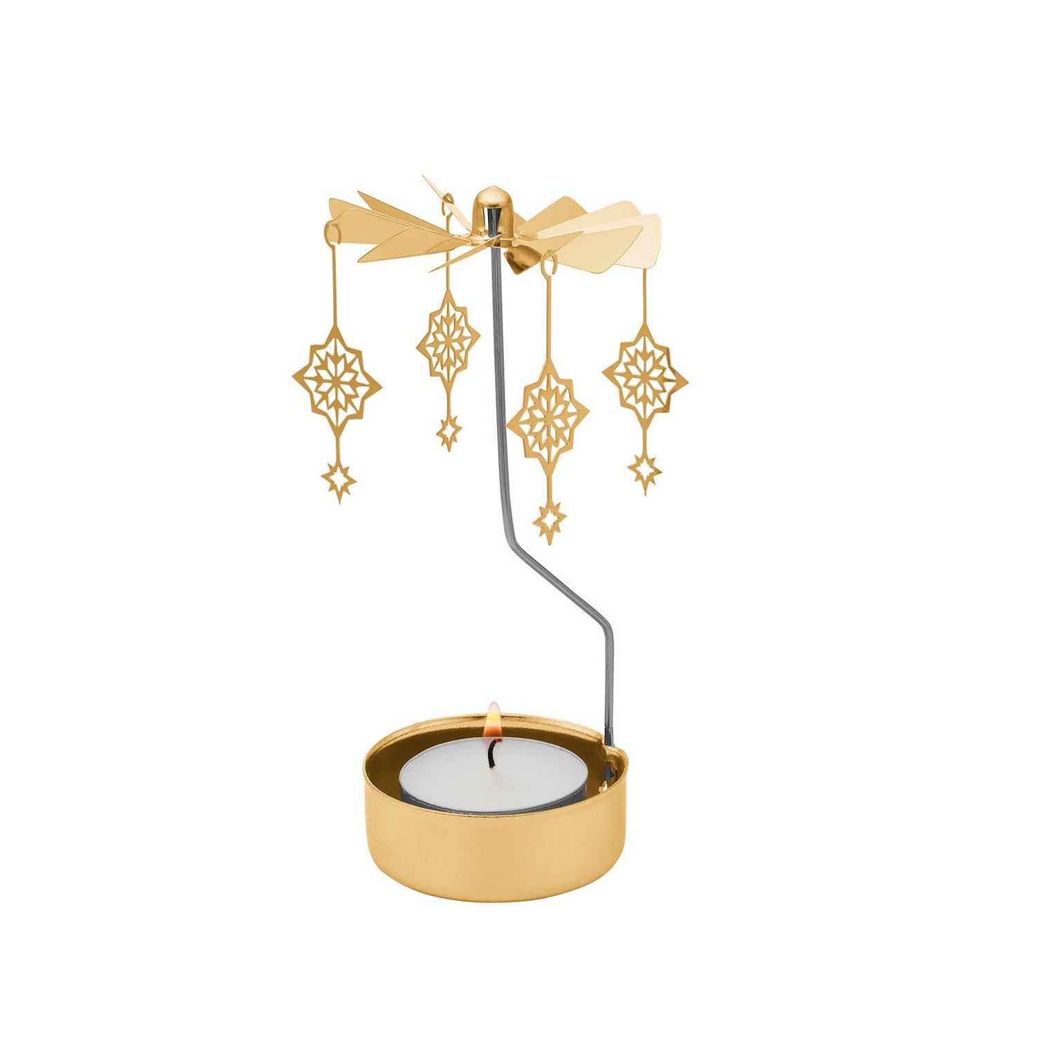 Rotary Candle Holder w. snowflakes