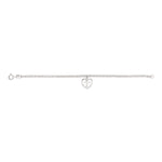Rhod. silver bracelet w/faith, hope and love