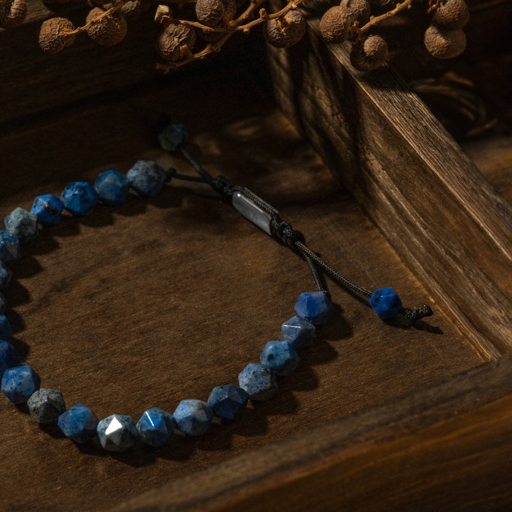 SON bracelet blue sodalite w.steel 8mm