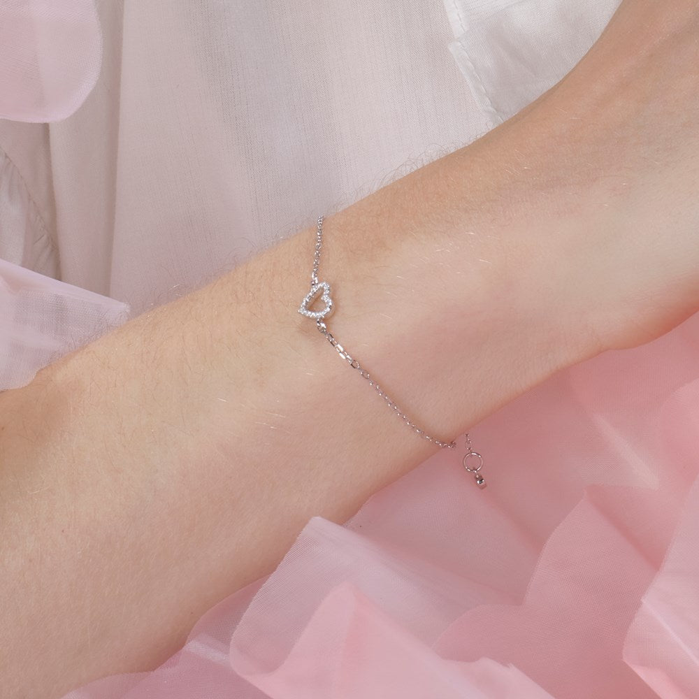 Silver bracelet AIDANOR 7mm 17+3cm