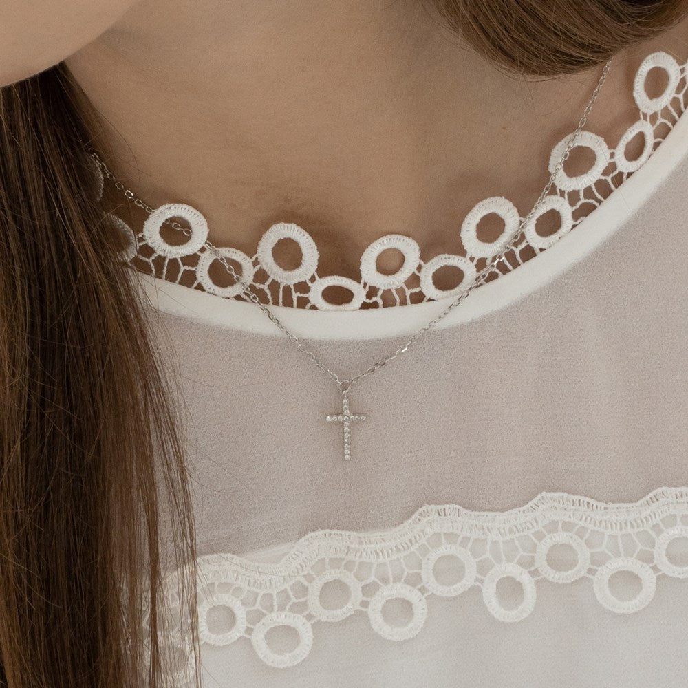 Silberanhänger ALAINENOR Kreuz. inkl. Kette