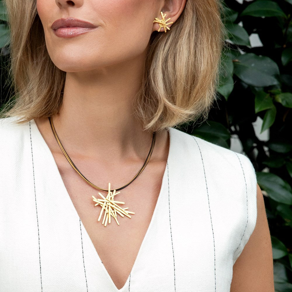 925/- earstud, gp satin