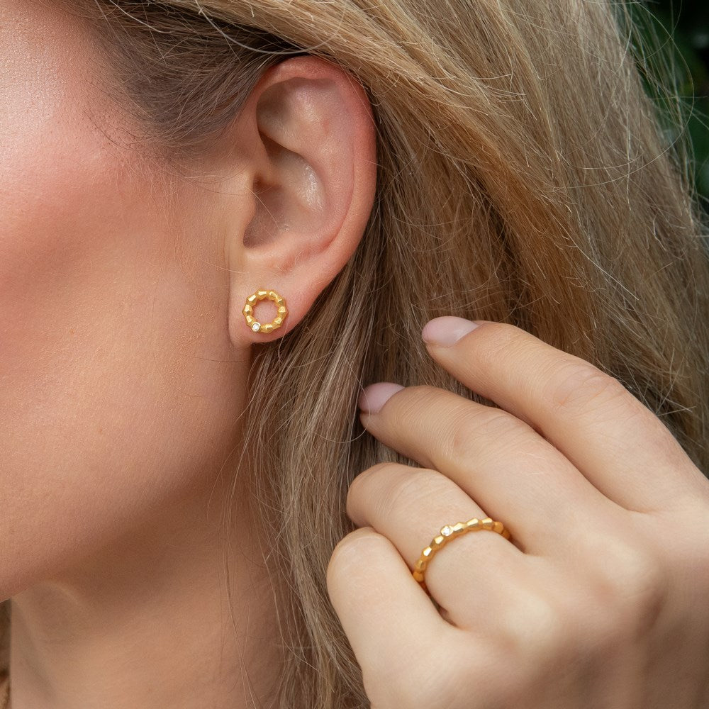 925/- ring, fg mat., brillant 0,02ct W-SI