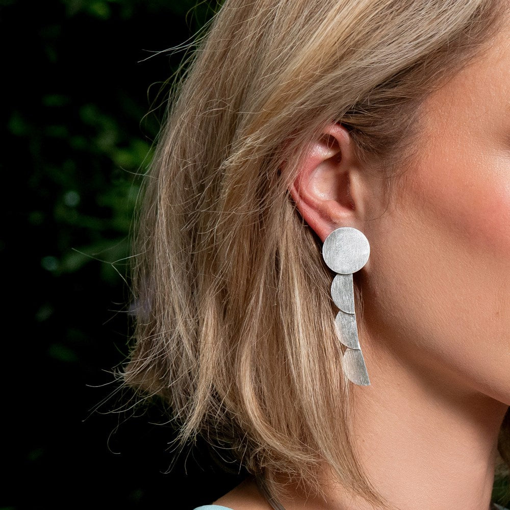 NOK 925 Earrings brushed