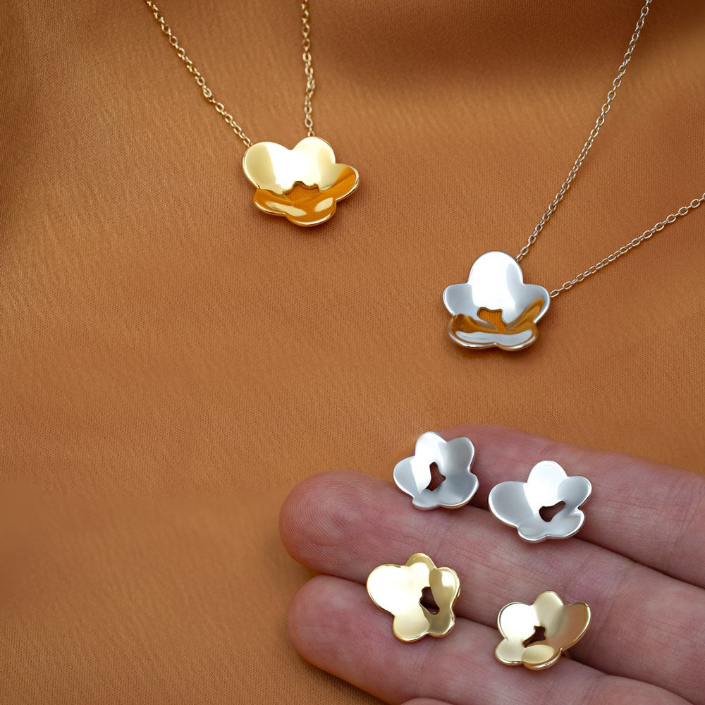 Silver ear studs BLOOM52