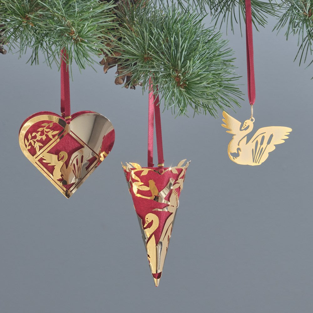 3 pcs. miniature - The ugly Duckling - 18k gold plated