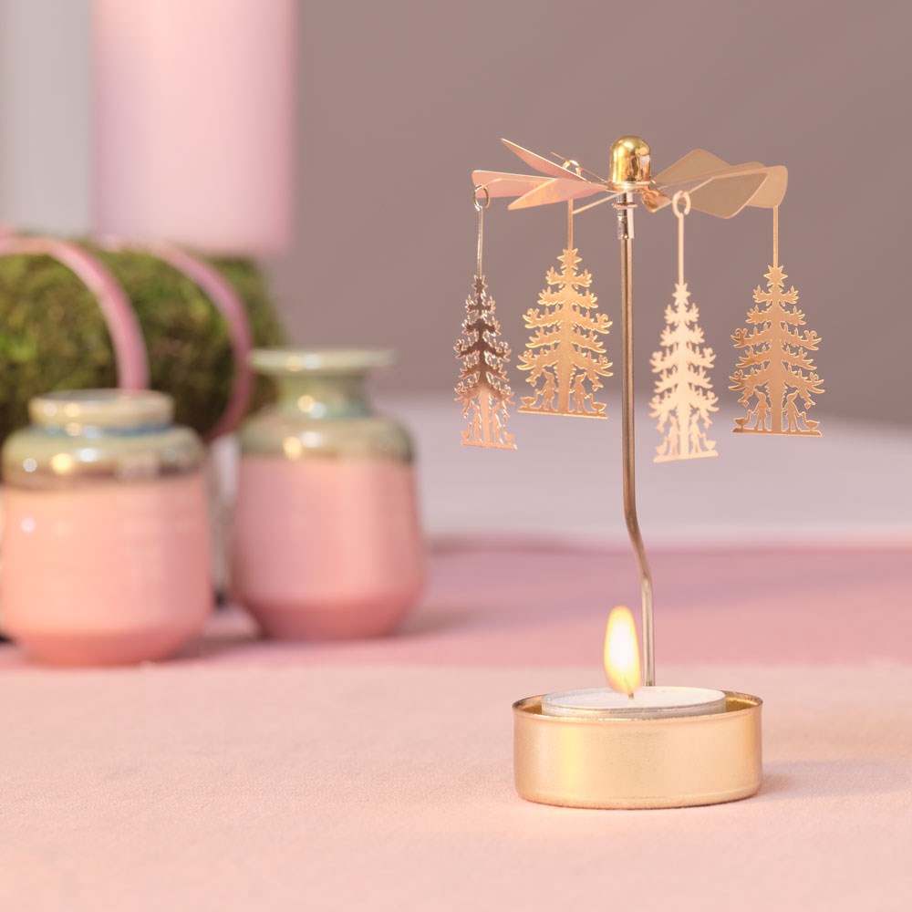 Rotary Candle Holder w. The fir tree
