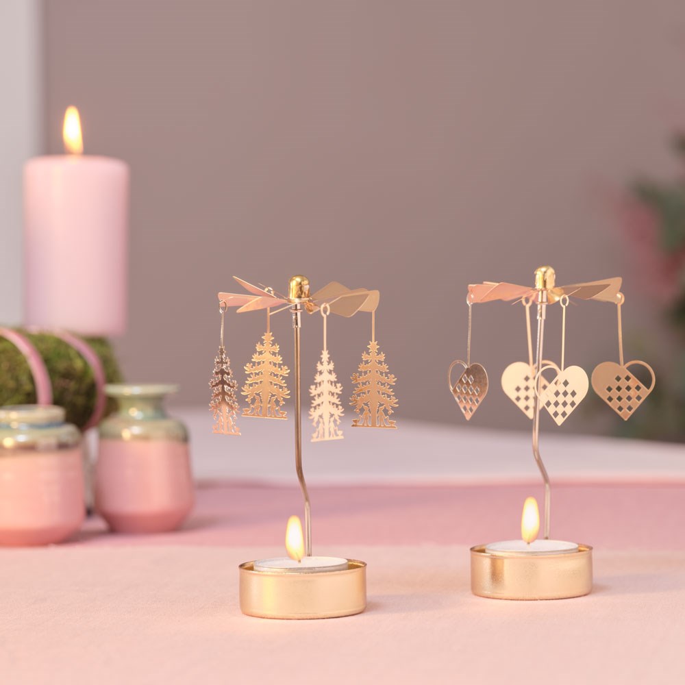 Rotary Candle Holder w. The fir tree
