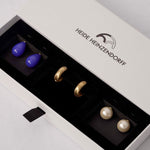 Verg. Silber System-Creolen Matt Stella m/E5F45 und Geschenk