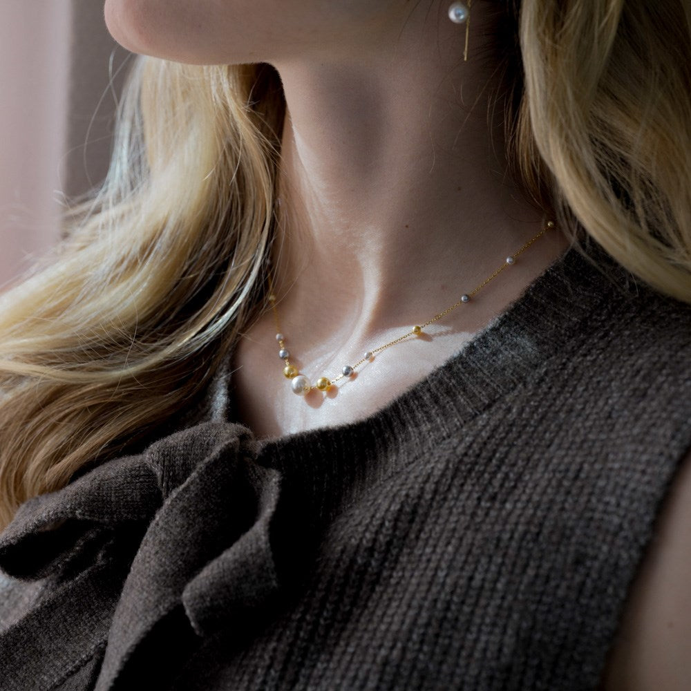 Zilveren ketting, grijs, TIFFANYNOR