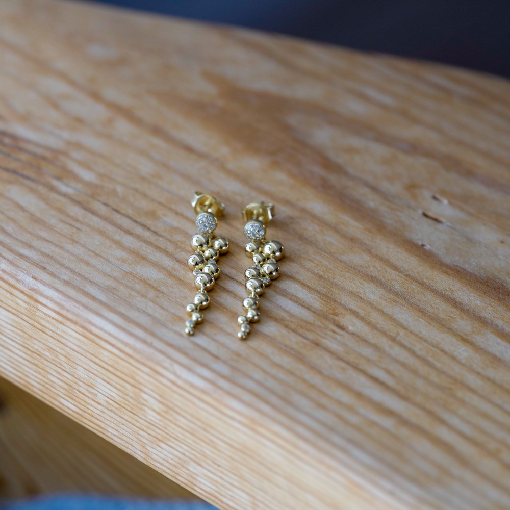Silver drop earrings TALIANOR