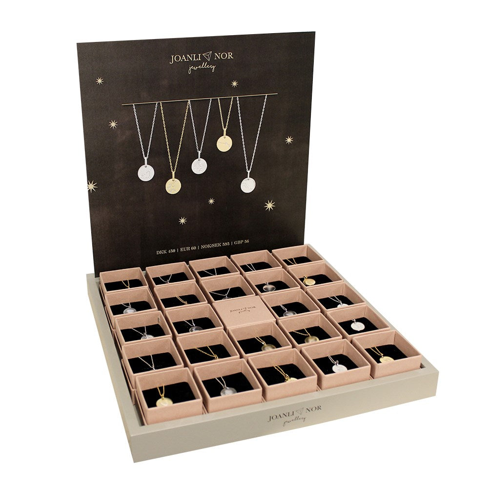 Joanli Nor Display mit 24 Sternzeichen in Silber