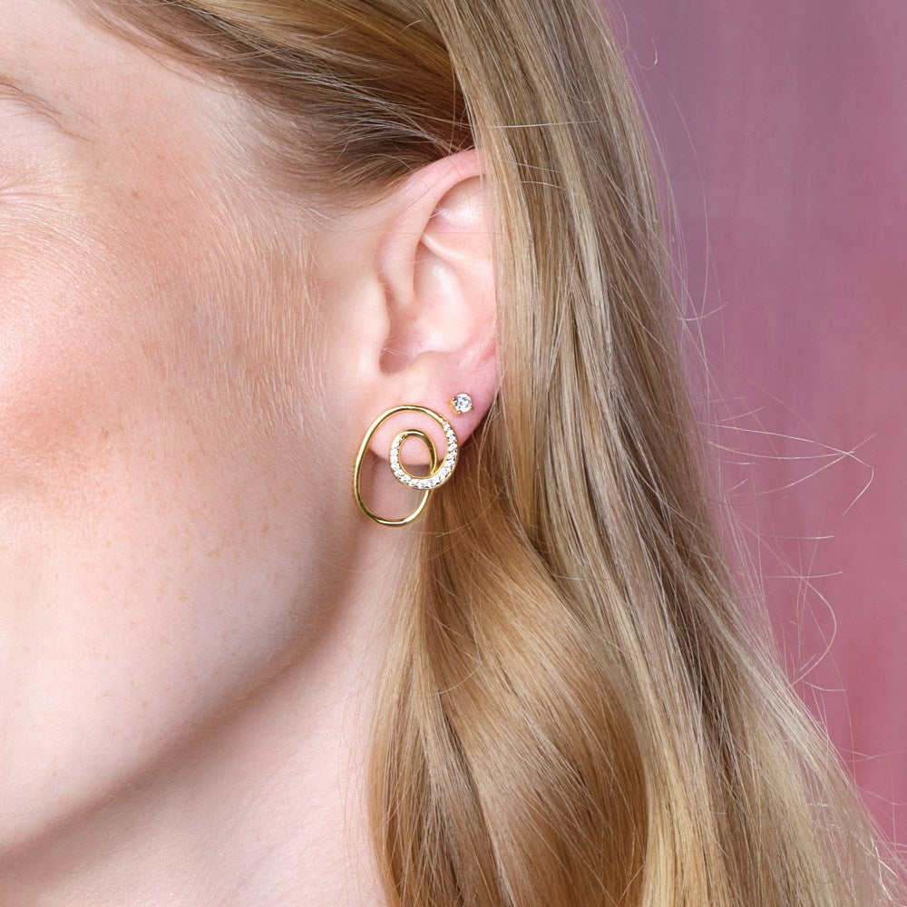 Silver ear studs small RUELLENOR