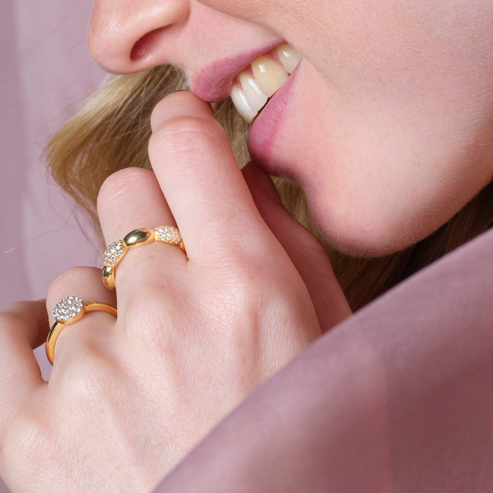 Rhd. Silver ring REBECCANOR