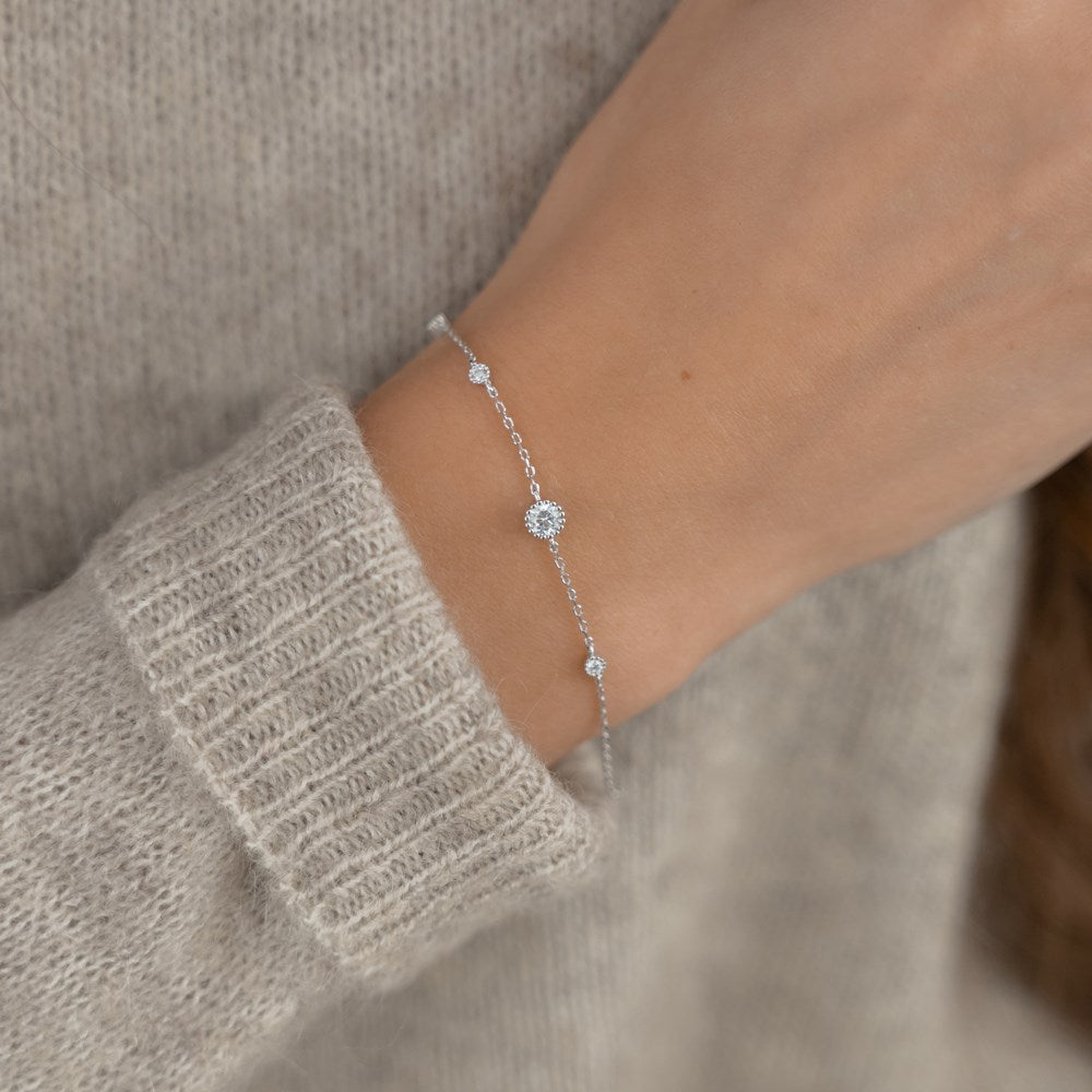 Silberarmband JOJONOR - Rhodiniert
