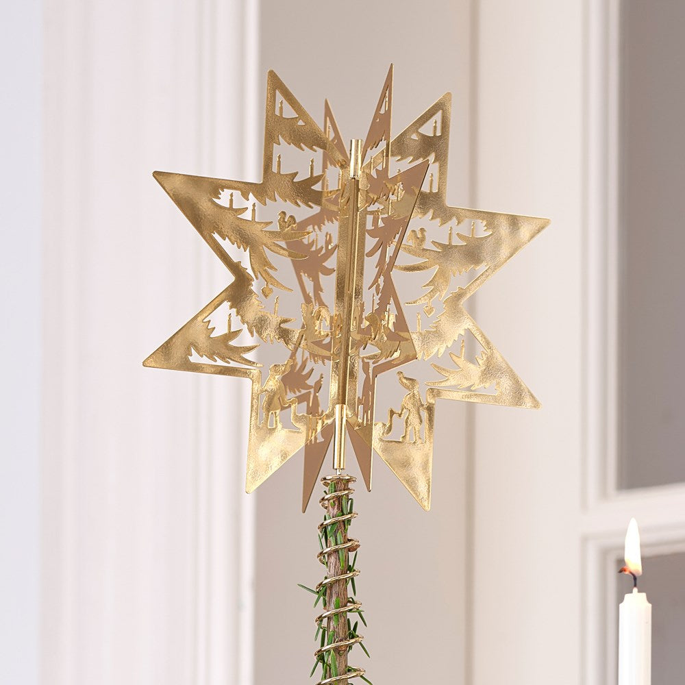 Star - Tree topper - gold-plated 16,5cm