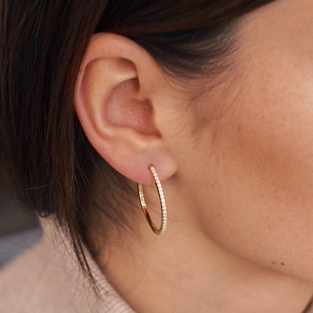 Silver creoles JUNENOR 28mm