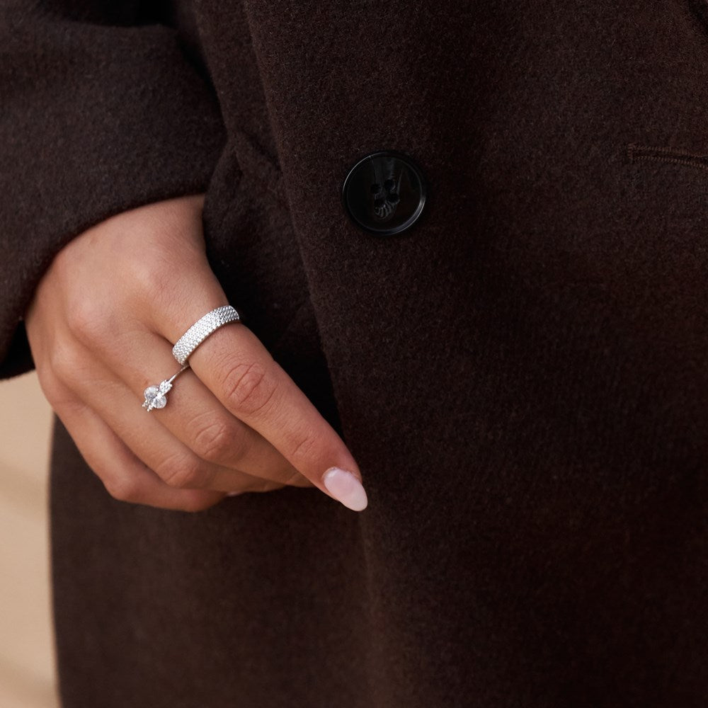 Rhd. silver ring KIRANOR