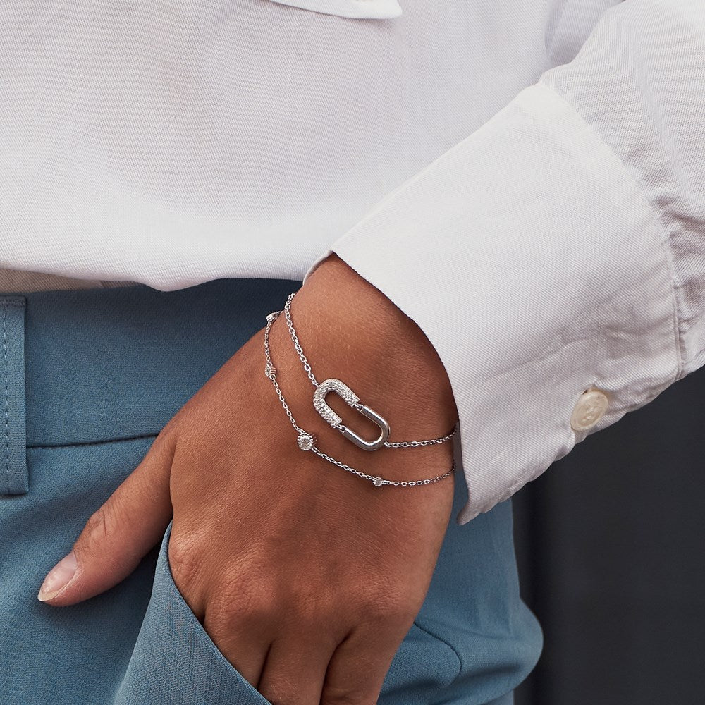 Silberarmband KORANOR - Rhodiniert