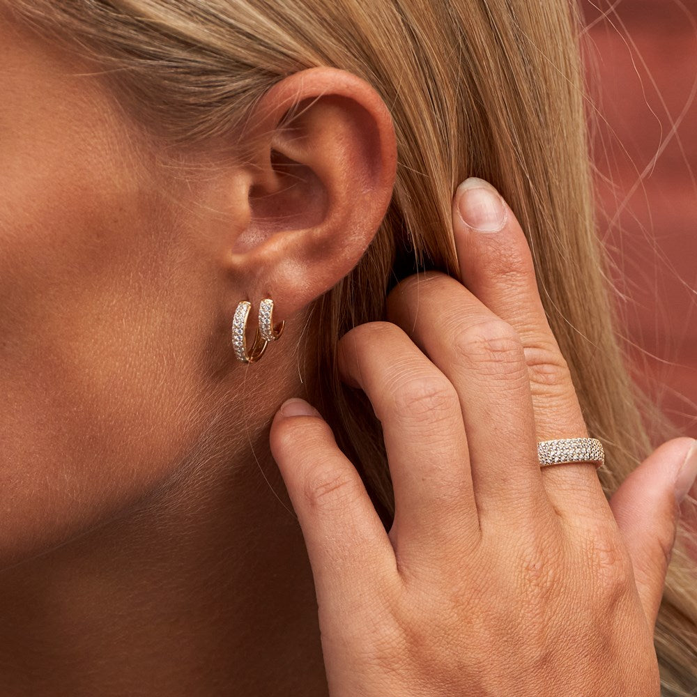 Silver creoles KOSANOR 12mm