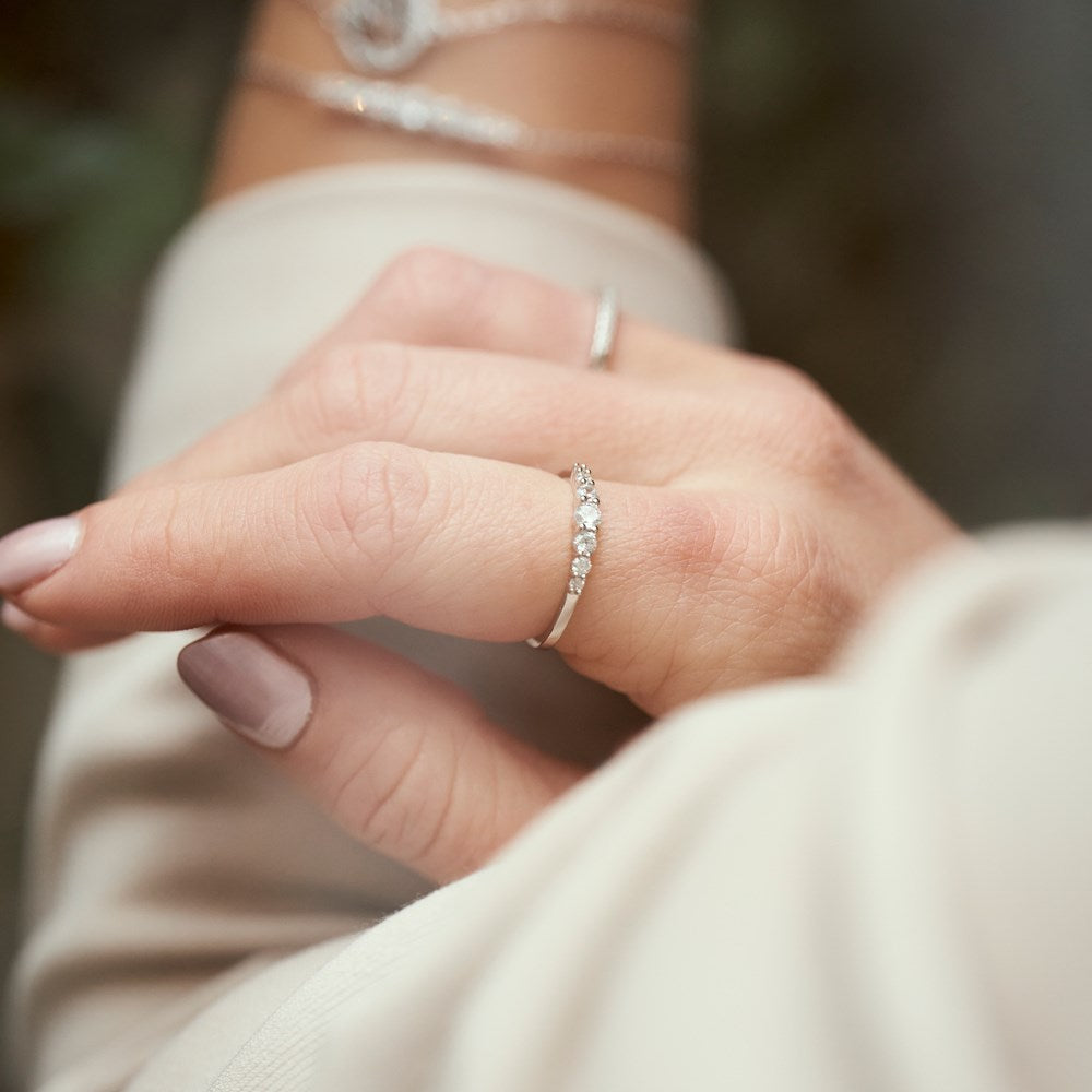 Rhd. silver ring LINDANOR, 50