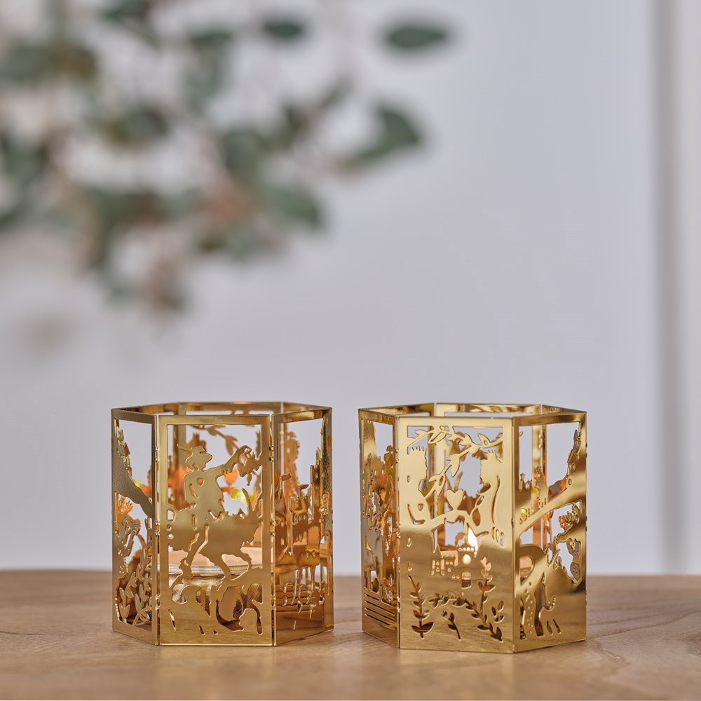 2-pk lysestage - Klods-Hans - 18k fg