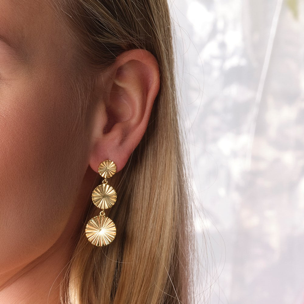 Silver earrings circle ACTOR52