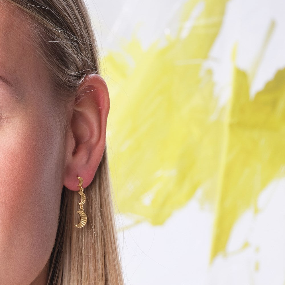 Silver earrings moon ACTOR52