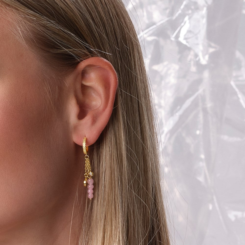 Gold plated silver hoops ICE52