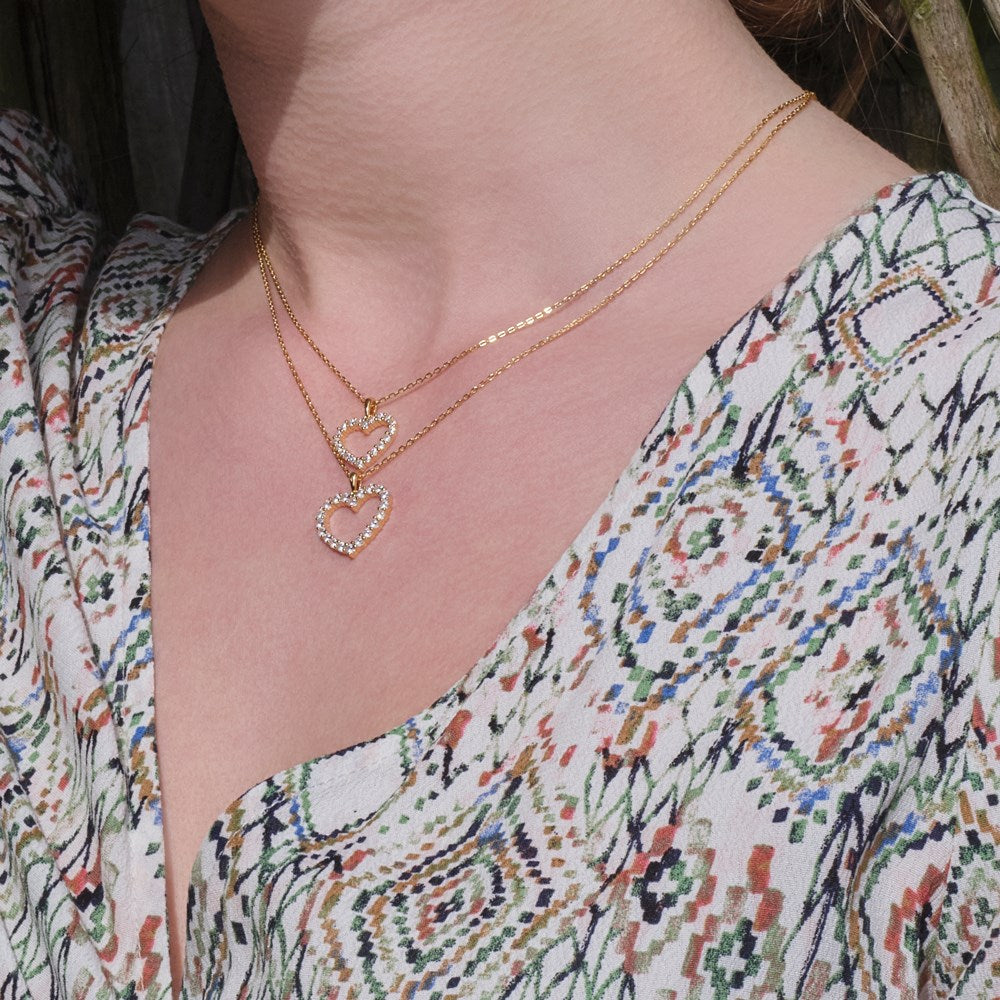 Silberkette Herz 18mm OBINOR