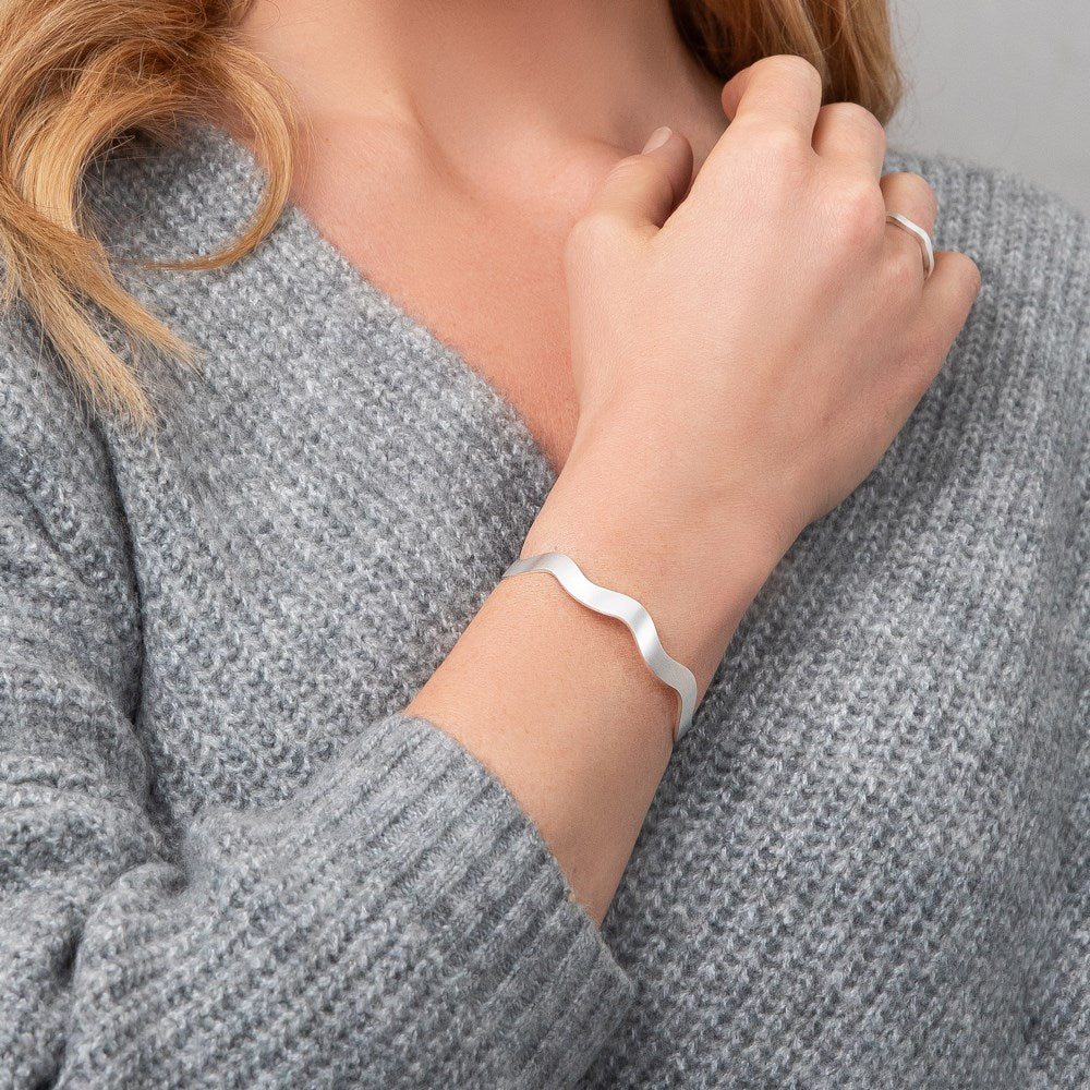 925/- armring, mat/blank