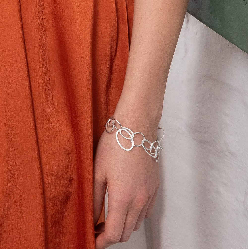 925/- bracelet, brushed/glossy, 19cm