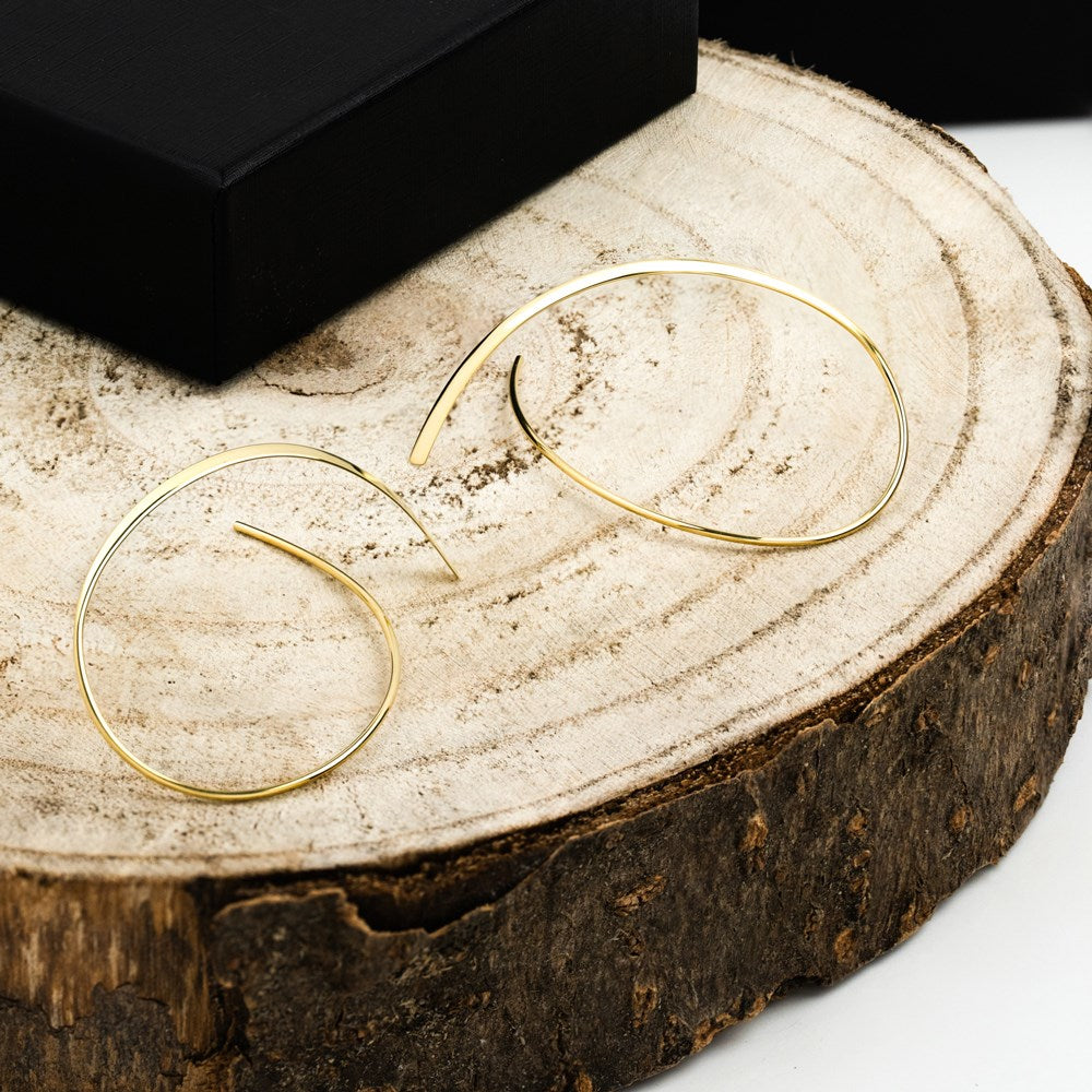 925/- earrings, gp pol.