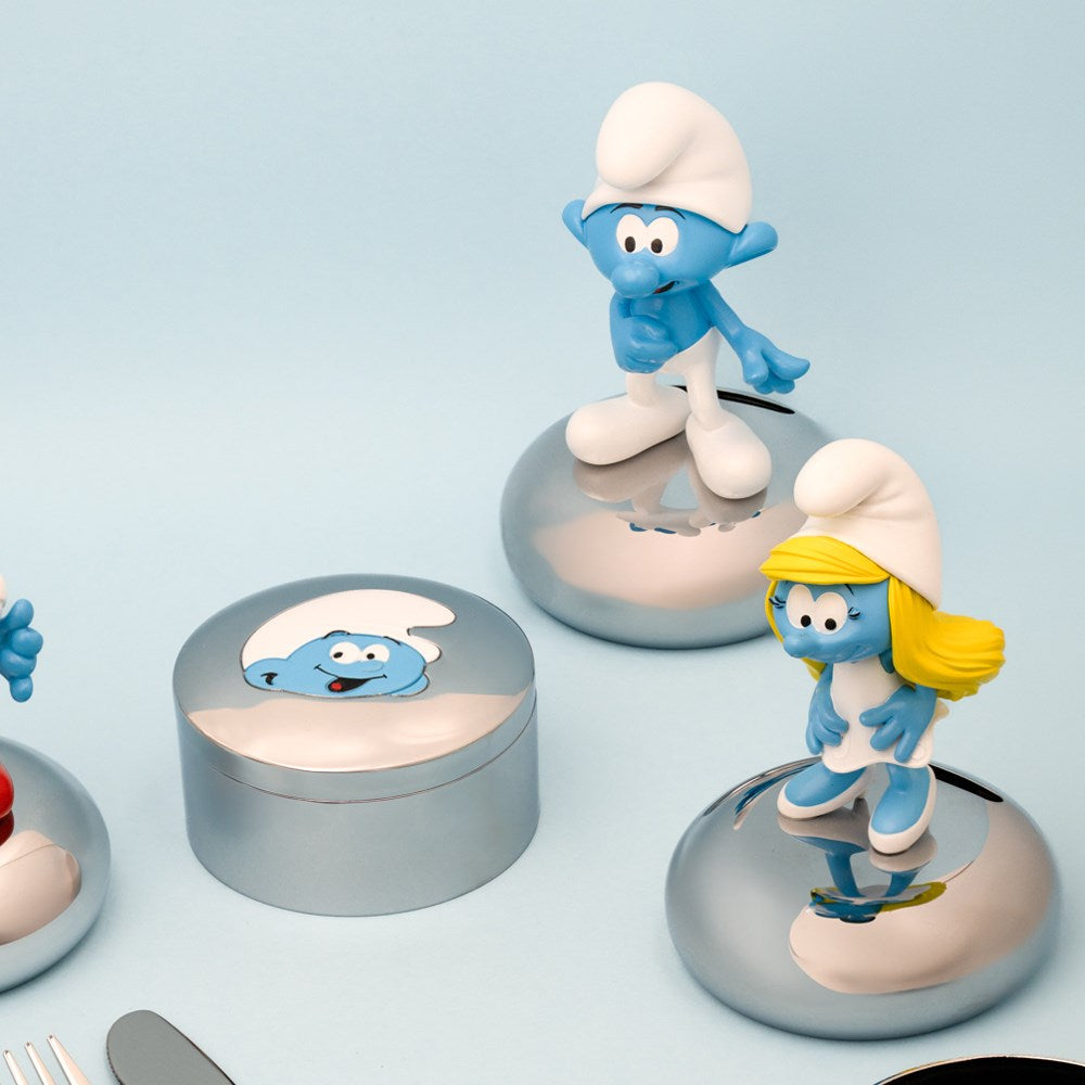 Forkromet smykkeskrin - Smølf