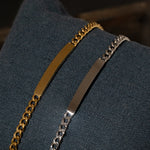 SON bracelet steel with plate IP gold