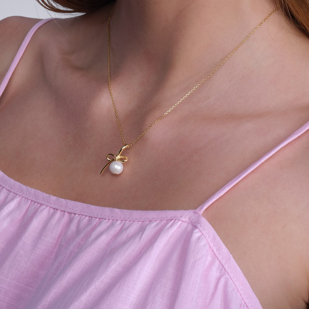 Silver necklace BOW52