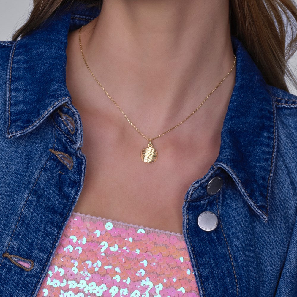 Silver necklace circle BREEZE52