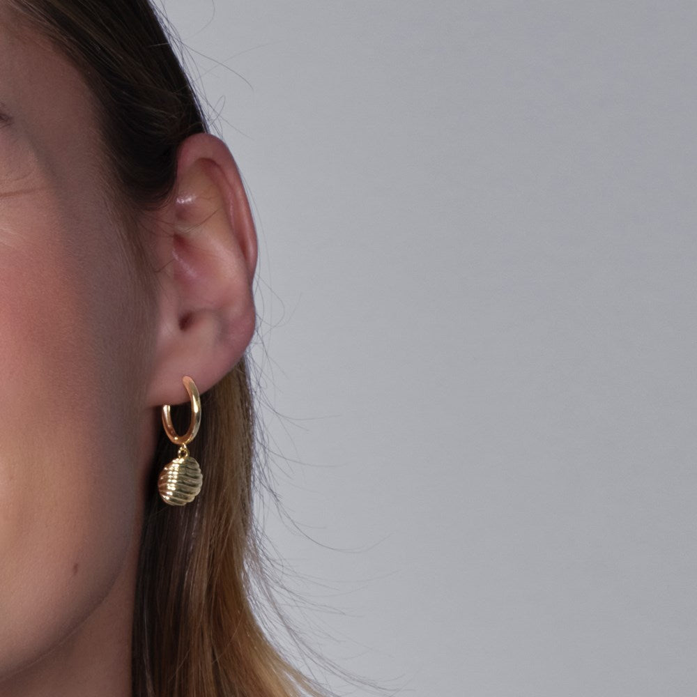 Silver earrings circle BREEZE52