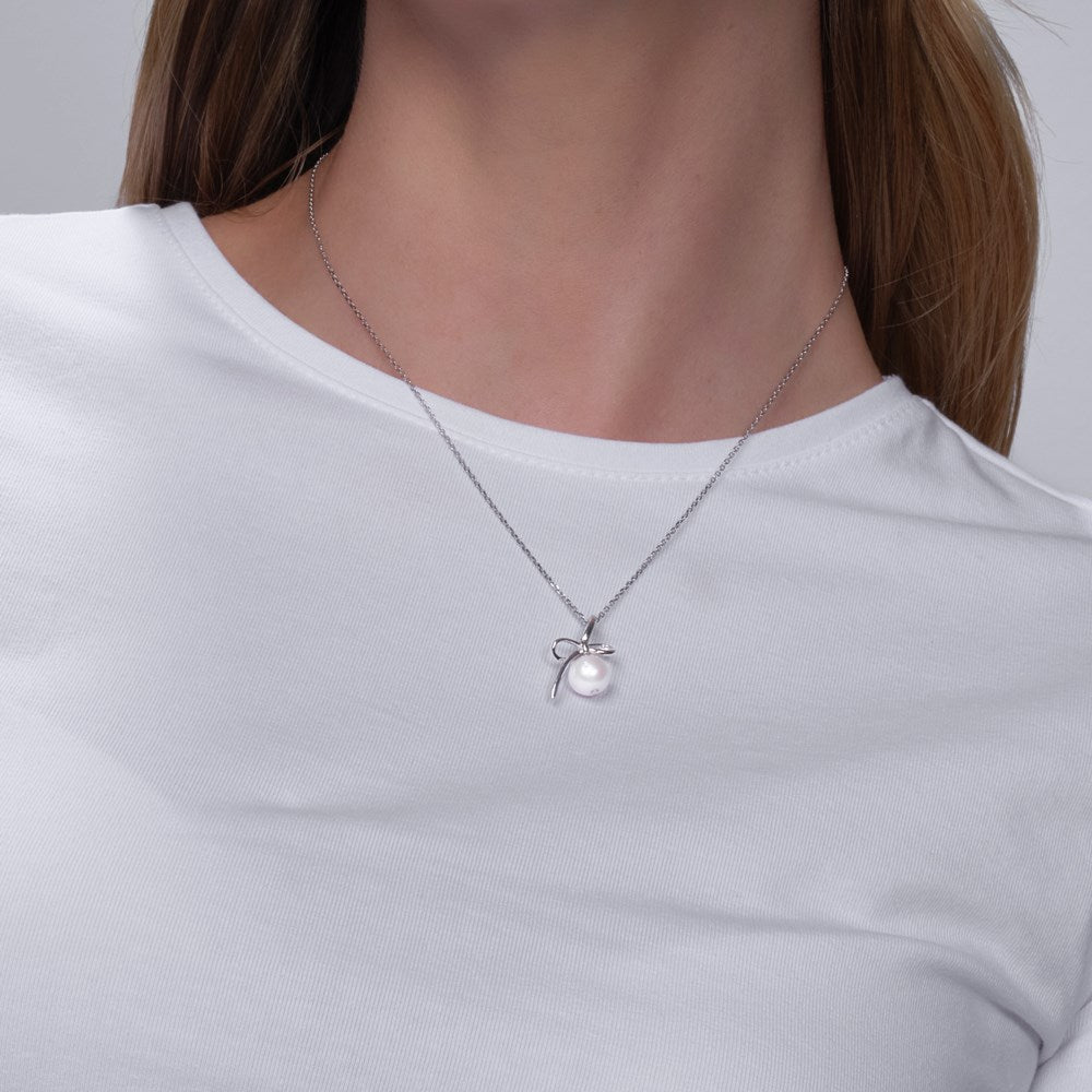 Silver necklace BOW52