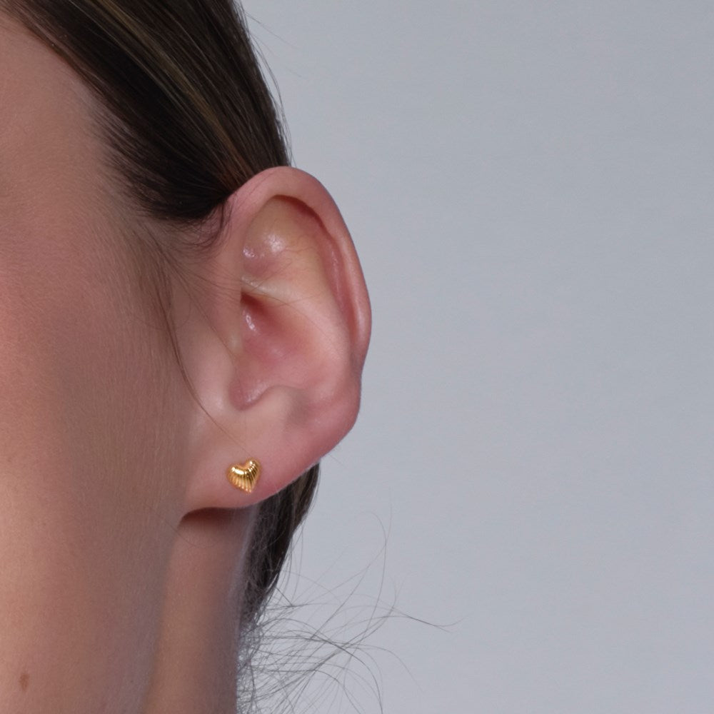 Silver earrings small heart BREEZE52