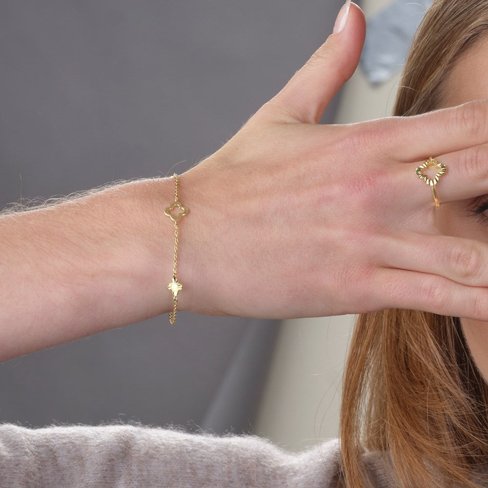 Ring Clovera52 - Gold plated / 60