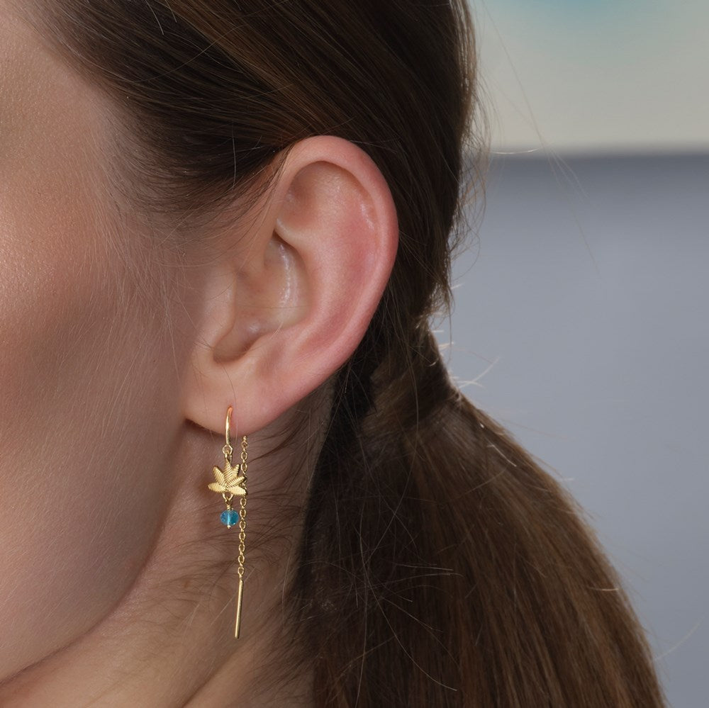 Earhanger blue flower BRODERIE52