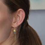 Earhanger blue flower BRODERIE52