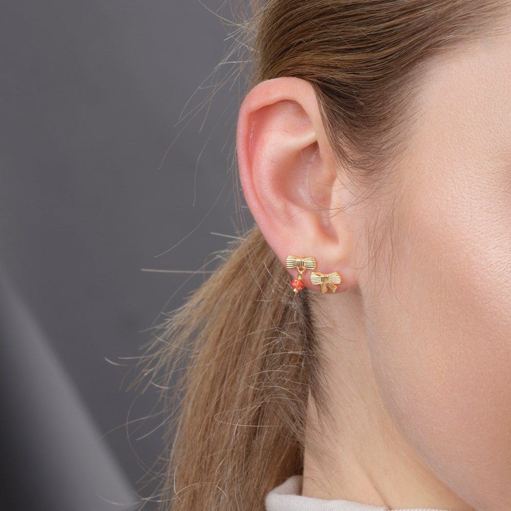 Earrings bow BRODERIE52 - Gold plated