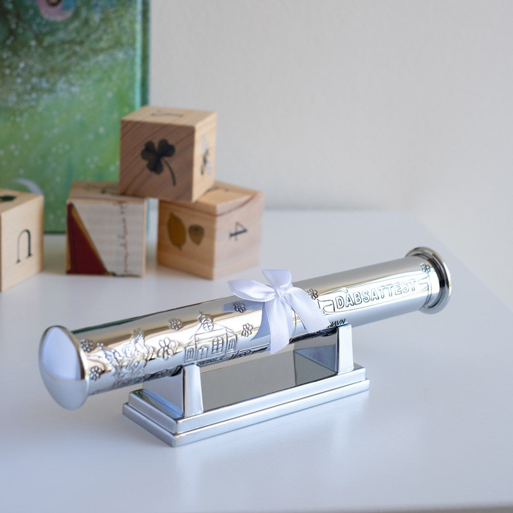 Forkromet dåbsrør m. fod