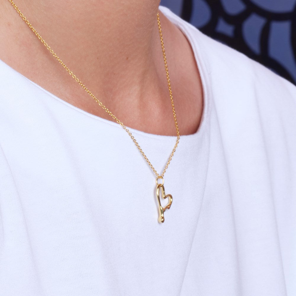 Forgyldt sølv halskæde FLUID52