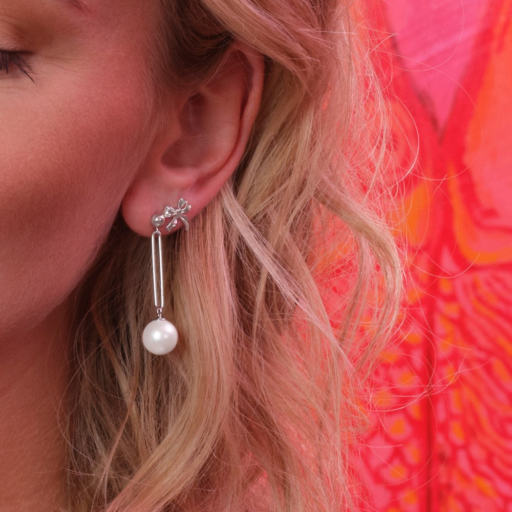Silver earrings PEARLY52