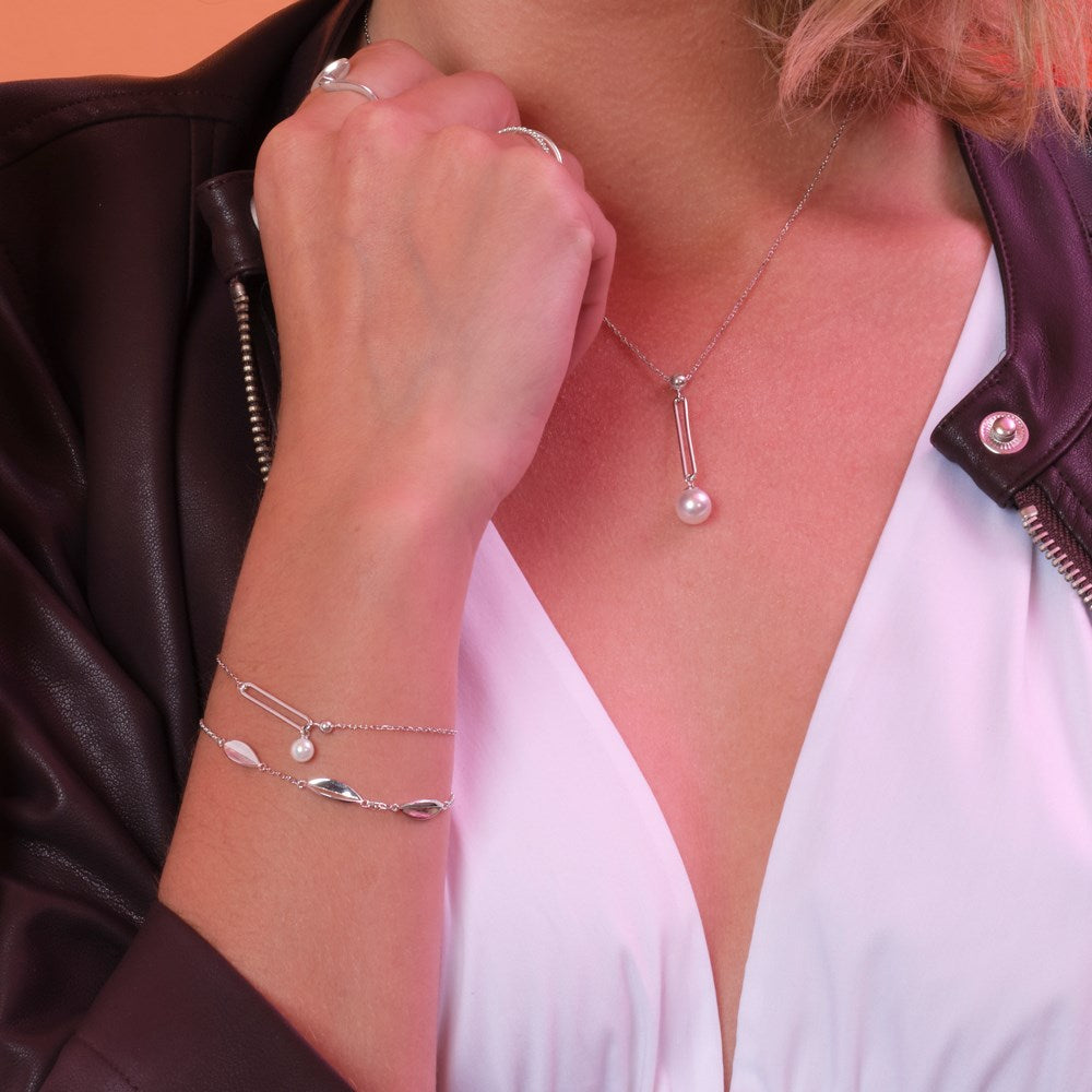 Silver bracelet PEARLY52