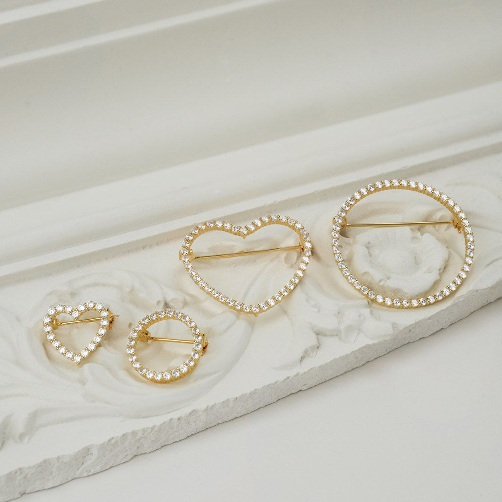 Silberbrosche Kreis 20mm OBINOR