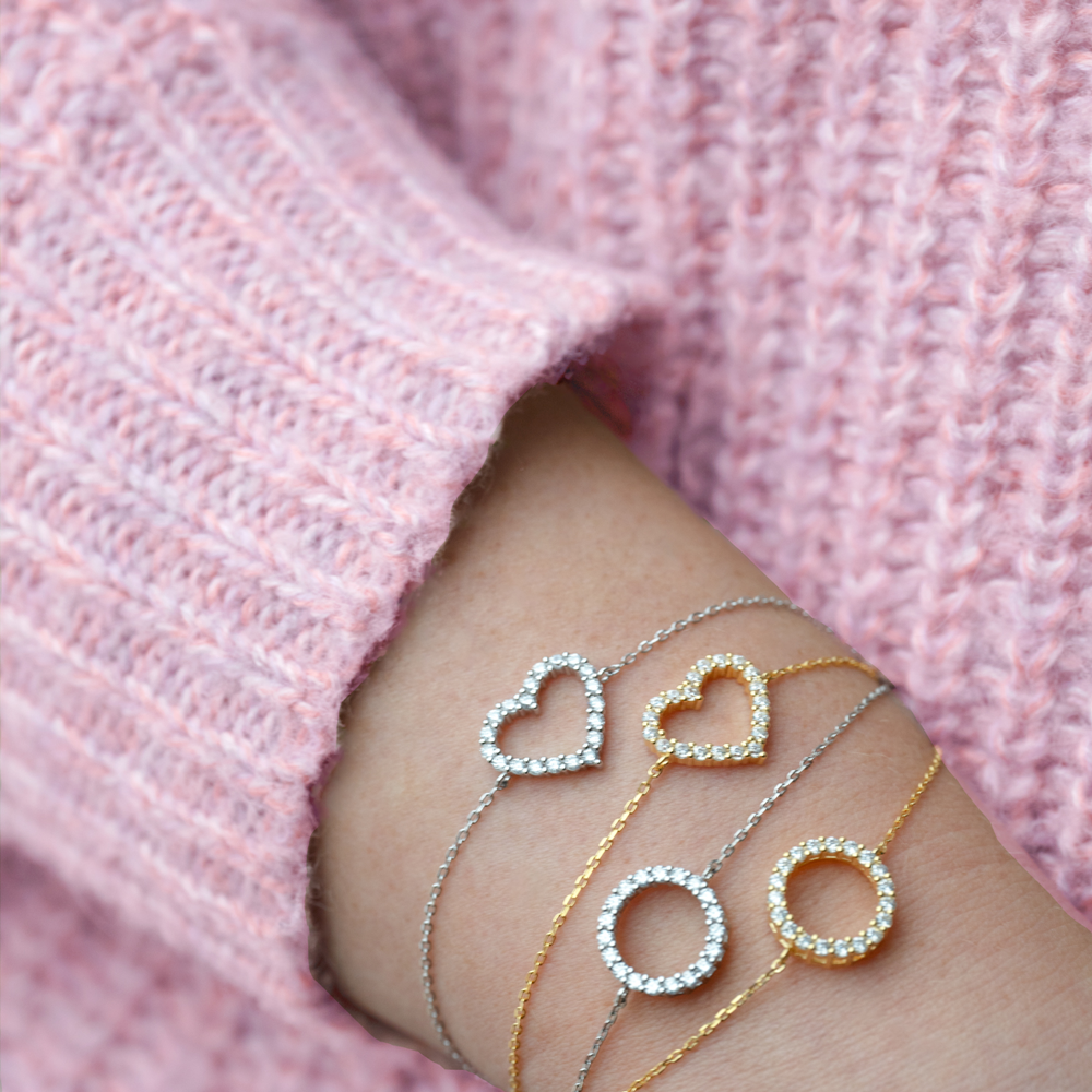 Silberarmband Herz OBINOR